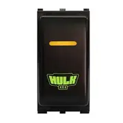 Hulk 4X4 Switch Push Button On / Off OE Replacement 12V Logo Amb/Grn Illm to suit Nissan Top - HU1440AG-10H