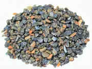 Blue Tiger Eye Semi Tumbled Gemstone Mini Chips 6-8 mm, 'A' Grade Bulk Lots