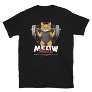 Funny Welding Cat T-shirt - Meow Muscles Gym Motivation Graphic Tee