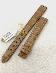 David Yurman Louisiana Alligator Watch Strap 11mm Gloss Brown Tan FRANCE