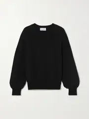 [HIGH SPORT] HIGH SPORT - Lara Cotton Sweater - Black - small small Black