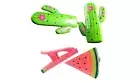 2 Set (4 Ct) Cactus / Watermelon Beach Towel Clips