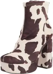 STEVE MADDEN BIANCA Boots Cow Print New