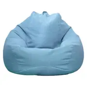 Vivva Stuffed Animal Storage Bean Bag Chair Cover No Filler 100X120CM-Sky Blue