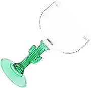 WATIIFUFU Elegant Cactus Shaped Goblet Stylish Margarita Cup Festival Drinking Glass 400ml