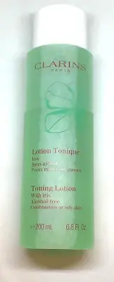 CLARINS PARIS TONING LOTION 200ml 6.8oz with IRIS ALCOHOL-FREE NEW SEALED