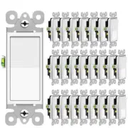 3 Way Wall Light Switch Self-Grounding Residential Commercial Grade UL 24Packs