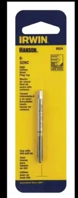 Irwin Hanson High Carbon Steel SAE Plug Tap 8-32 1 pc