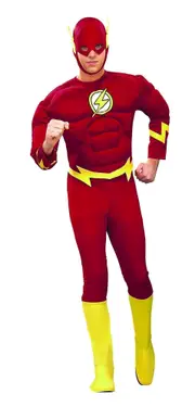 The Flash Deluxe Muscle Chest Costume for Adults - DC Comics