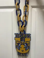 Tigres UANL Custom Touchdown Turnover Drip Fan Hip Hop Big Chain Necklace