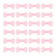 100 Pcs 1.5" Grosgrain Ribbon Mini Bow Printing for Crafts DIY, Pink