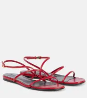 [Khaite] Khaite Loop leather sandals AU 5 red