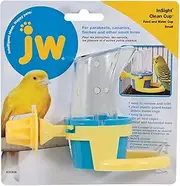 JW Pet 31308 Insight Clean Cup Bird Feed & Water Small, 10cm, Yellow