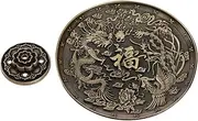 SING F LTD Lotus Incense Sticks Holder Incense Burner Holder with Dragon and Phoenix Ash Catcher for Home Bedroom Living Room Office Hotel Cafe Yoga Sauna