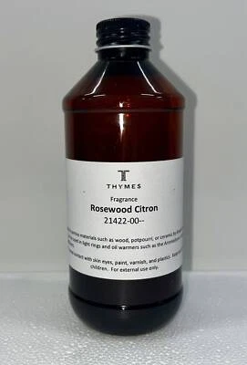 THYMES~ROSEWOOD CITRON 7.75 OZ REED OIL DIFFUSER REFILL~NEW, NO BOX