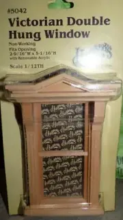 NIP HOUSEWORKS #5042 1:12 Victorian Double Hung Window MINIATURE DOLLHOUSE