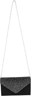 [GAROZATION] Women's Formal Evening Clutch Bridal Wedding Bag Party Purse Polyester Rhinestones Stylish Compact