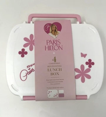 PARIS HILTON BENTO STYLE 4 COMPARTMENT LUNCH BOX NEW