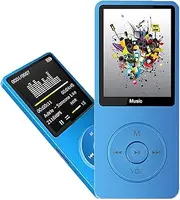MP3 Player, Music Player with 16GB Micro SD Card, Build-in Speaker/Photo/Video Play/FM Radio/Voice Recorder/E-Book Reader, Supports up to 128GB (Dark Blue)