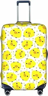 [FSCEV] Yellow Chicken Trolley Suitcase Protective Cover Business Travel Luggage Protector Fashion 18-32 Inches, White, M