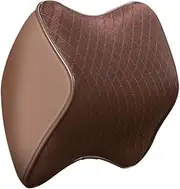 Mikinona Neck Headrest Memory Foam Car Neck Support Car Neck Support Pillow Car Lumbar Pillow Driving Neck Pillow Car Neck Pillow Car Headrest Auto Neck Rest Car Seat Neck Protector Coffee