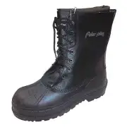 POLAR PLUS FW-5799GR-15 Size 15 Men's 8 in Work Boot Steel Work Boot, Black