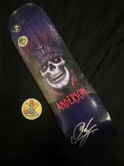 RARE SIGNED Andy Anderson Heron Powell Peralta Skateboard Deck Silver AUTOGRAPH