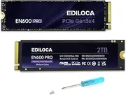EN600 PRO SSD 2TB PCle 3.0x4, NVMe M.2 2280, Up to 3500MB/s, Internal Solid State Drive, SLC Cache 3D NAND TLC, Graphene Cooling Sticker, Storage for PC, Desktop and Laptops