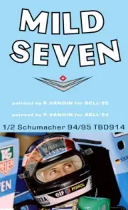 1/2 Decals for Michael Schumacher Helmet 1994 1995 TB Decal TBD914