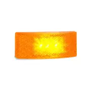 LED Autolamps Amber Side Marker Light Inbullt Reflector 3M Tape 3 LED Lamp Bulk