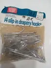 New Vintage Kmart 14 Piece 3" Slip-on Drapery Hooks 1" Heading Height