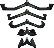 MARSAFIT Home Gym Fitness Rowing T-bar V-bar Pulley Cable Machine Attachments, Bicep Curl Tricep Lat pulldown Bar Back Strength Training Handle Grips Lat Pull Down Bar Press Down Exercises