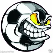 ANGER SOCCER BALL BUMPER STICKER MED.LAPTOP STICKER WINDOW STICKER