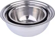 ABOOFAN 1Set Stainless Steel Mixing Bowl Set Versatile for Cooking Baking Serving Egg Salad Wash Bowls Practical Kitchen
