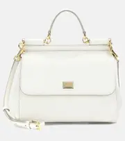 [Dolce & Gabbana] Dolce & Gabbana Miss Sicily Medium leather shoulder bag One Size white