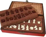 Chess Game Antique Chinese Chess PU Leather Chessboard,Chess Boards,Character Chess Board Handmade Portable Travel Chess Set Chess Board Sets