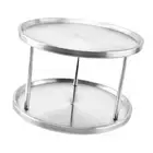 Rotatable Spice Rack Seasoning Organizer Anti Slip Cosmetics Organizer Double