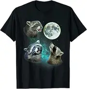 [VidiAmazing] Three Racoons Howl at Moon 3 Wolfs - Funny Wolves Parody T-Shirt ds3759 T-Shirt