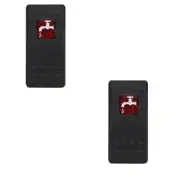 2 x Deck Wash Rocker Switch Waterproof, On - Off, 12-24 V