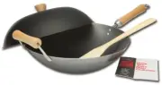 Joyce Chen 21-9972, Classic Series Carbon Steel Wok Set, 4-Piece
