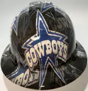 New Full Brim Hard Hat Custom Hydro Dipped DALLAS COWBOYS