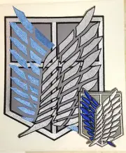 ATTACK ON TITAN Recon Corps Logo 8" Jacket Back & Shoulder Patch- USA Mailed