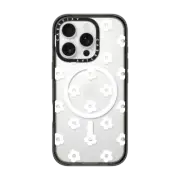 iPhone 16 Pro Impact Case MagSafe Compatible Ditsy Daisies - White