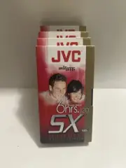 4 Pack JVC VHS Tapes SX Gold Premium Quality 6 Hr New Sealed VCR T-120 Free Shi
