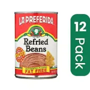 La Preferida Refried Beans - Fat Free 16 oz (Pack of 12)