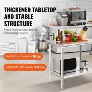 Stainless Steel Kitchen Bench 910x610mm Commercial Food Prep Work Table