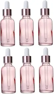 GANAZONO 6pcs Glass Dropper Bottles for Essential Oils Travel Toiletries Leak Design for Easy Dosage Control for Hair Oils and More