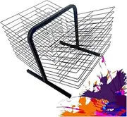 Art Drying Rack,Painting Stacking Rack, Double Sided 20 Shelves Desktop Art Storage Rack for Storing Drawings,Paintings and Prints
