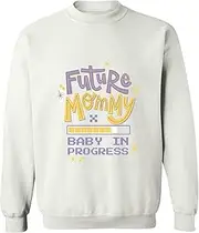 [Generic] Future Mom Gifts Cute Baby Shower Anniversary Designs for Women Grey Muticolor Unisex Sweatshirt