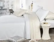 2000TC Five Star Luxury Queen Bed Quilt cover set -White